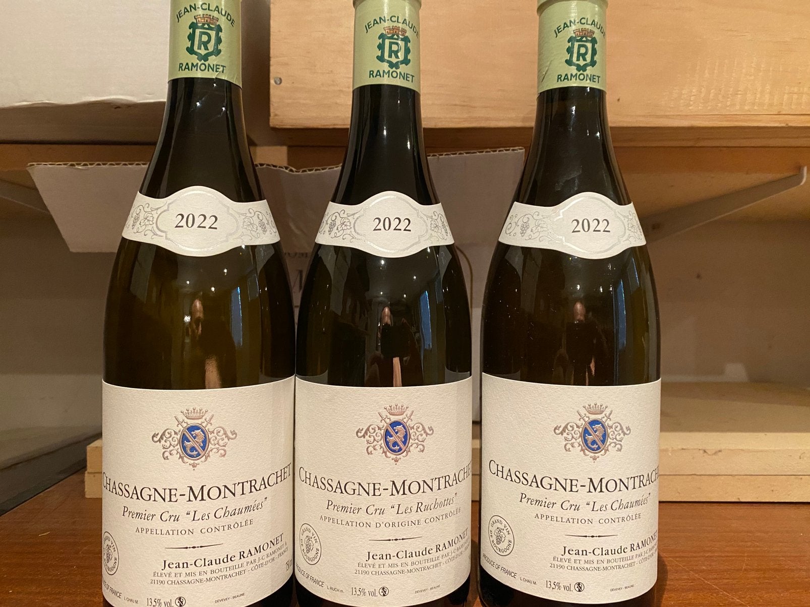 Ramonet Premier Cru Chassagne, Verzamelen, Wijnen, Ophalen of Verzenden, Zo goed als nieuw