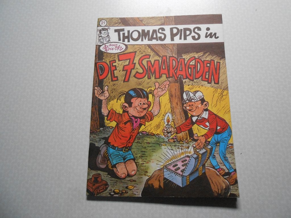 Thomas pips 21 De 7 smaragden 1973 1 ste druk., Eén stripboek, Nieuw, Ophalen of Verzenden, Buth