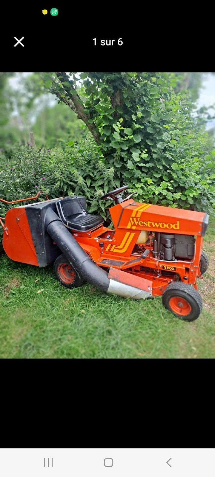 Tracteur tondeuse Westwood S1100 avec bac – En panne, Ophalen, Opvangbak