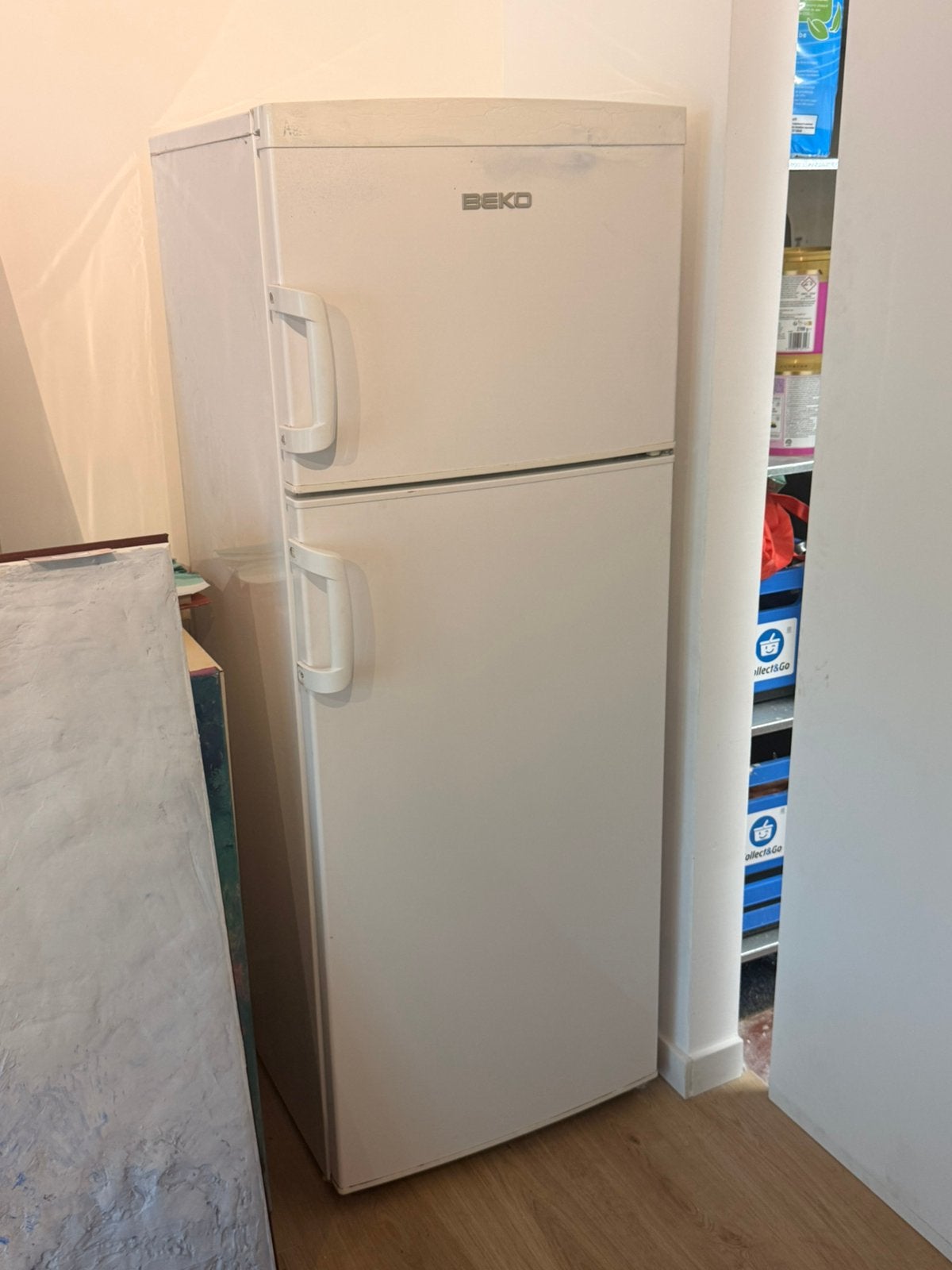 Koelkast beko met diepvriesvak, Ophalen, Gebruikt, Energieklasse A of zuiniger, 140 tot 160 cm