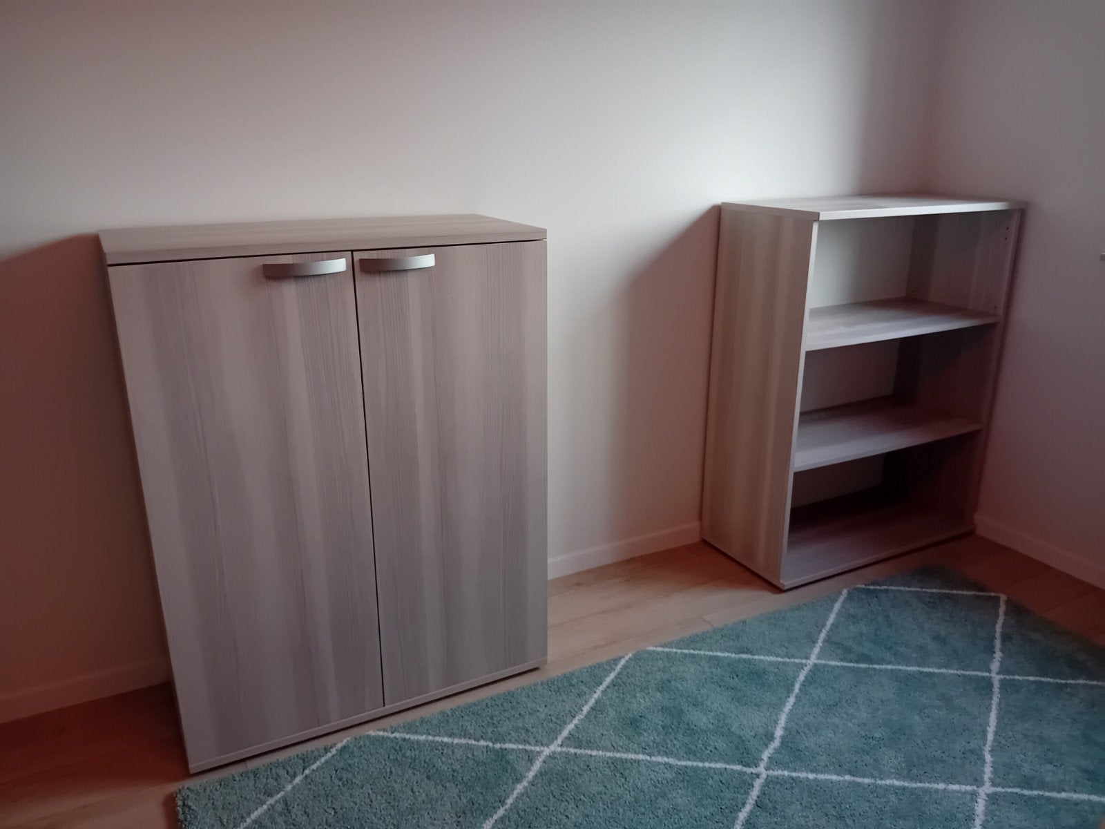 Set van 2 identieke kasten – open kast + kast met 2 deuren, Ophalen, 100 tot 150 cm, 50 tot 100 cm, Zo goed als nieuw