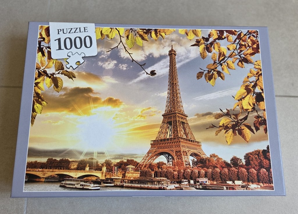 Puzzel Autumn in Paris 1000, Hobby en Vrije tijd, Ophalen of Verzenden, 500 t/m 1500 stukjes, Gebruikt, Legpuzzel