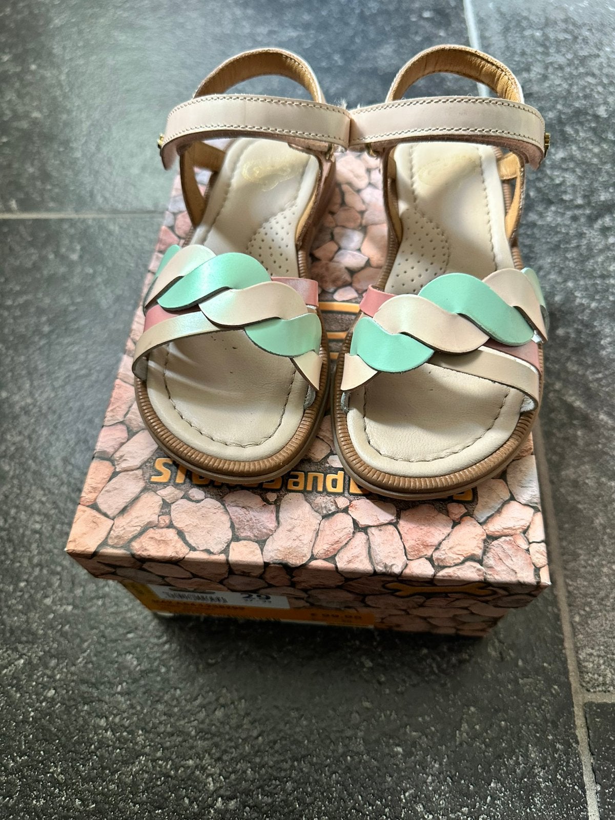 Meisjes sandalen, pastelkleur, Stones & Bones maat 29, Meisje, Schoenen, Ophalen of Verzenden, Zo goed als nieuw