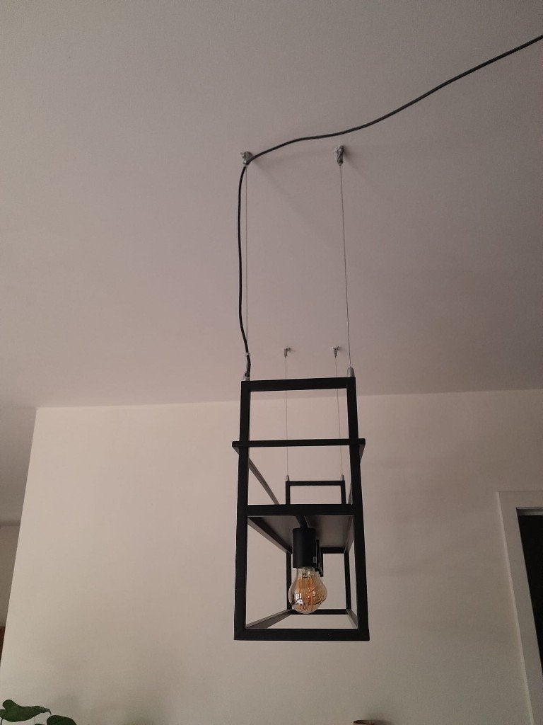 Hanglamp industrieel 100 x 40 x 20, Comme neuf, Enlèvement, E27 (grand), Métal