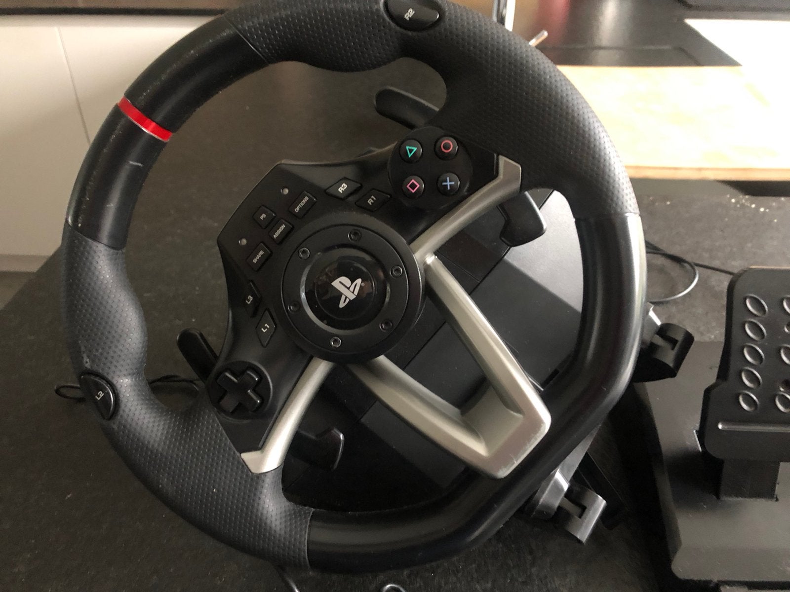 Stuur playstation 4 met pedalen, Games en Spelcomputers, Spelcomputers | Sony Consoles | Accessoires, Ophalen, Gebruikt, Stuur of Pedalen