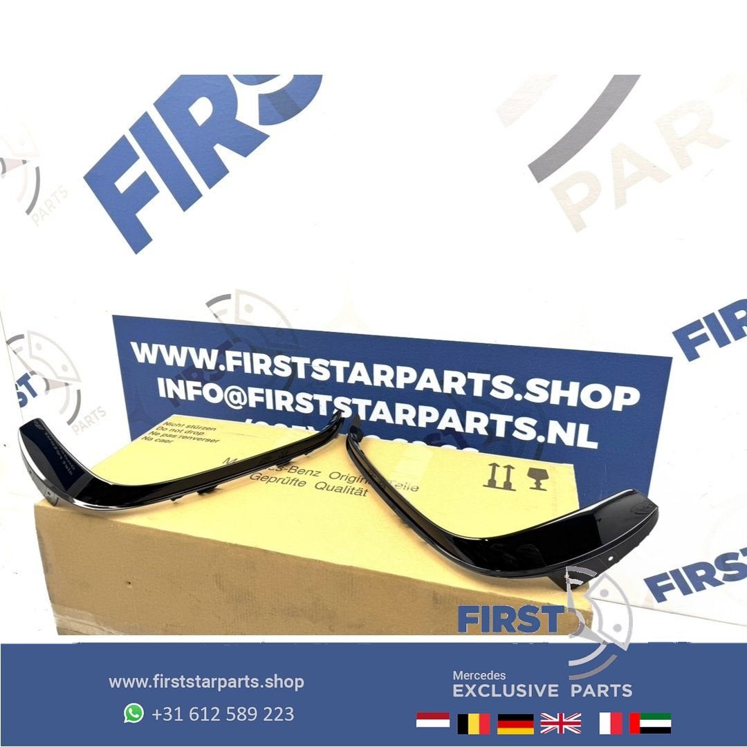 W213 E63 AMG VOORBUMPER AERO SPLITTER LINKS of RECHTS 2016-2, Gebruikt, Voor, Ophalen of Verzenden, -