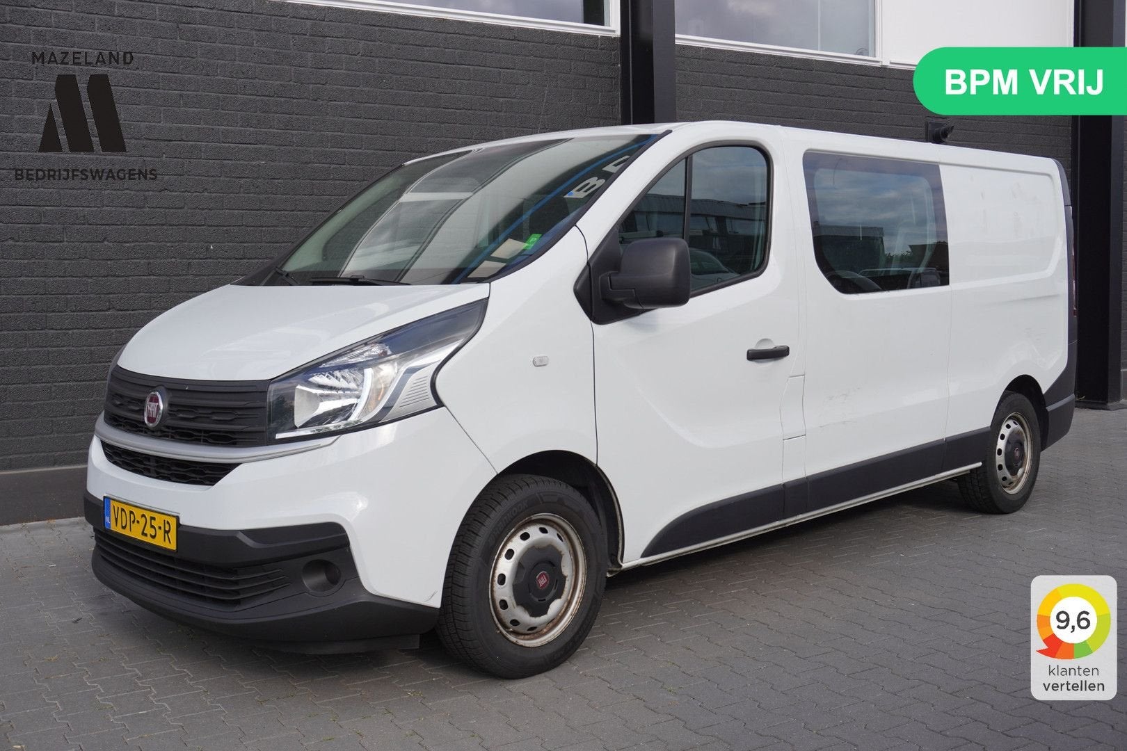 Fiat Talento 1.6 MJ 125PK L2 Dubbele Cabine EURO 6 - Airco -, Auto's, Bestelwagens en Lichte vracht, Wit, Electronic Stability Program (ESP)