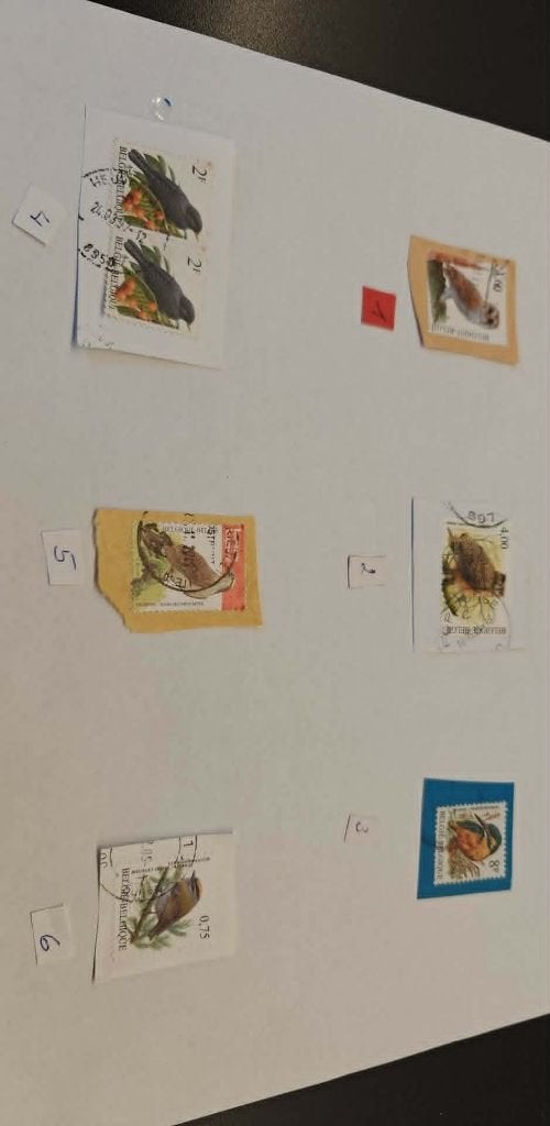 postzegels Belgie thema vogels per lot 6 stuks, Met stempel, Frankeerzegel, Ophalen of Verzenden, Gestempeld