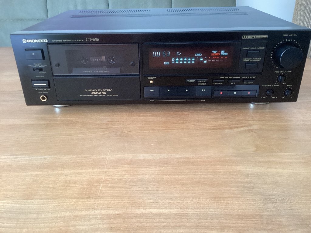 Kenwood Pioneer CT-656 à 3 têtes, Dolby B, C+HX Pro, Enlèvement ou Envoi, Simple, Kenwood, Commandes tactiles
