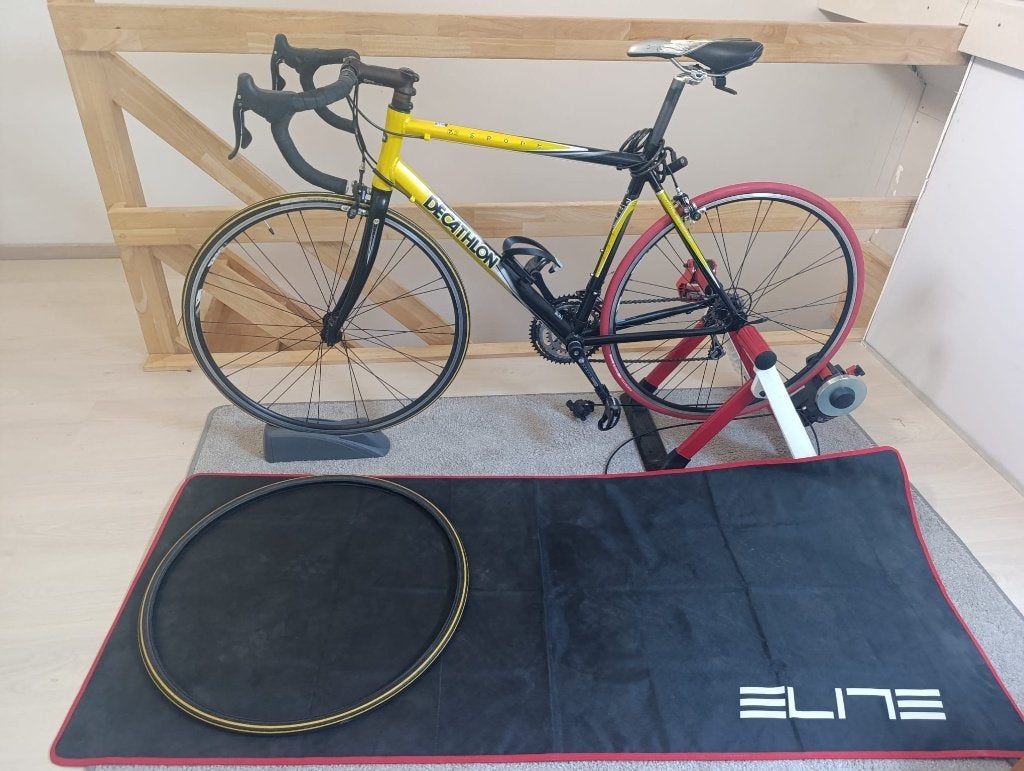 Koersfiets en rollerbank Decathlon, Fietsen en Brommers, Gebruikt, Overige maten, Ophalen, Overige merken
