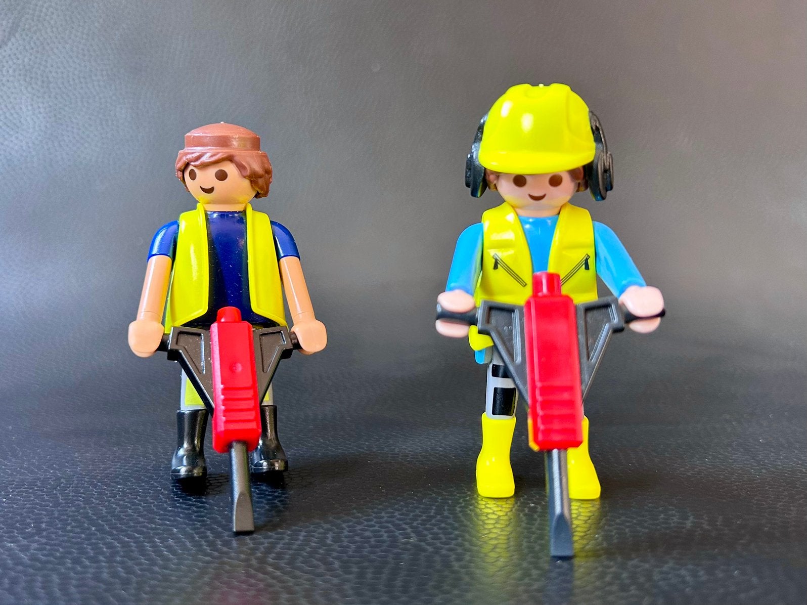 2 ouvriers Playmobil avec marteau-piqueur, Enlèvement, Comme neuf