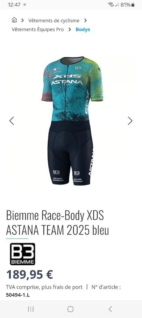 Tenue été astana 2026 neuve jamais portée, Neuf, Vêtements d'extérieur, Enlèvement ou Envoi, XXL