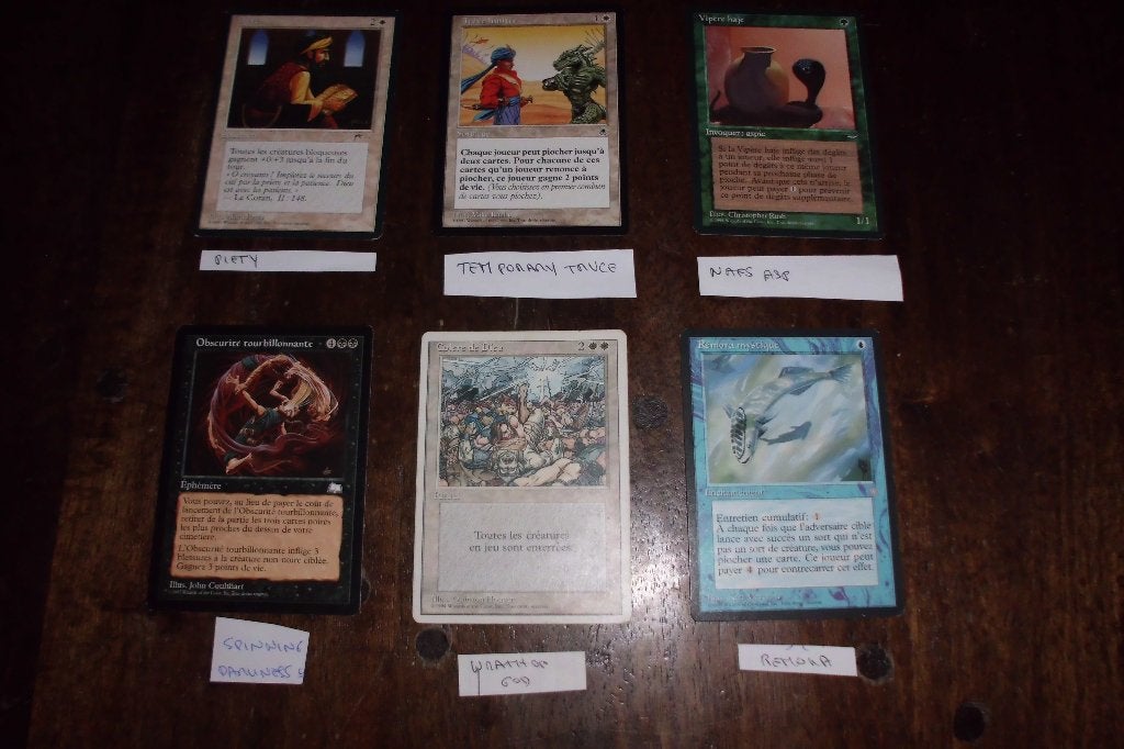 6 Franstalige MTG - o.a. Wrath of God / Mystic Remora v 8.50, Hobby & Loisirs créatifs, Jeux de cartes à collectionner | Magic the Gathering
