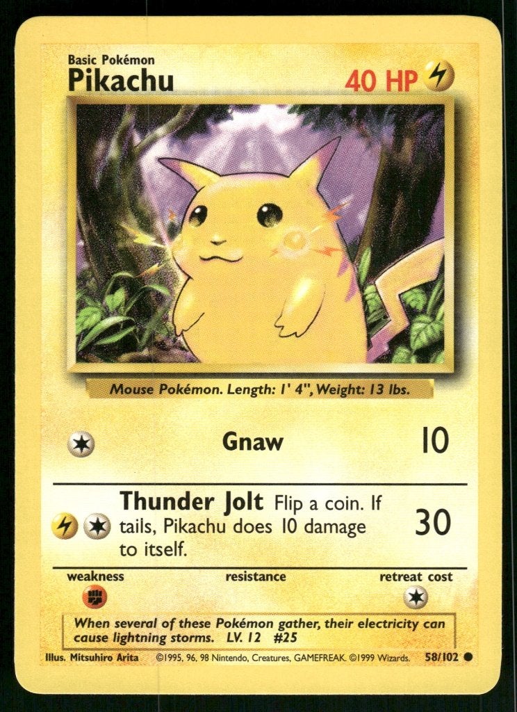 Pikachu 58/102 - Base (NM), Verzenden, Gebruikt