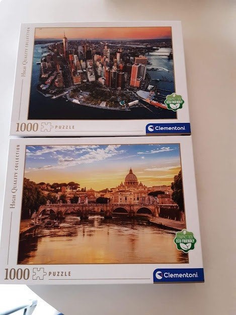 Legpuzzels Clementoni - 2 x 1000 stukjes, Ophalen, 500 t/m 1500 stukjes, Zo goed als nieuw, Legpuzzel