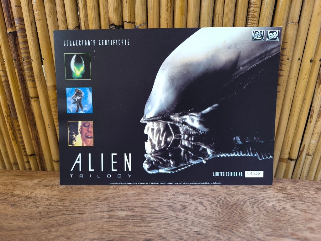 Alien Trilogy VHS box poster, vintage 1993 Ridley Scott, Rechthoekig Liggend, Ophalen of Verzenden, Zo goed als nieuw, A1 t/m A3