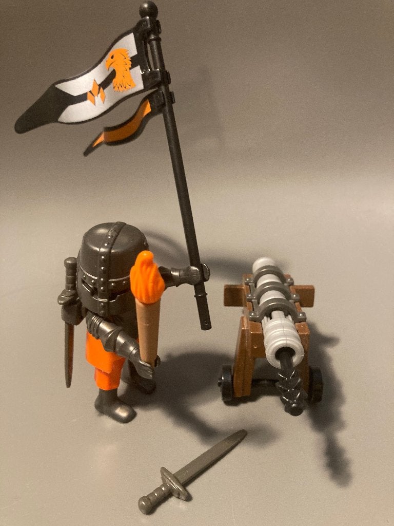 Playmobil 4933 - Chevalier du faucon avec canon, Enlèvement, Utilisé, Ensemble complet