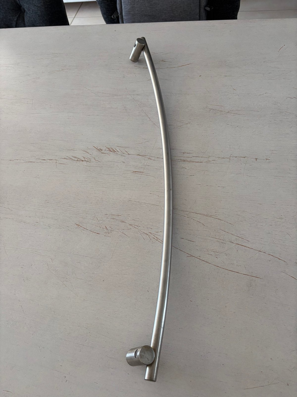 Inox deurklink boorgaten op 65 cm zelf op te halen, Doe-het-zelf en Bouw, Ophalen, Zo goed als nieuw, Buitendeur