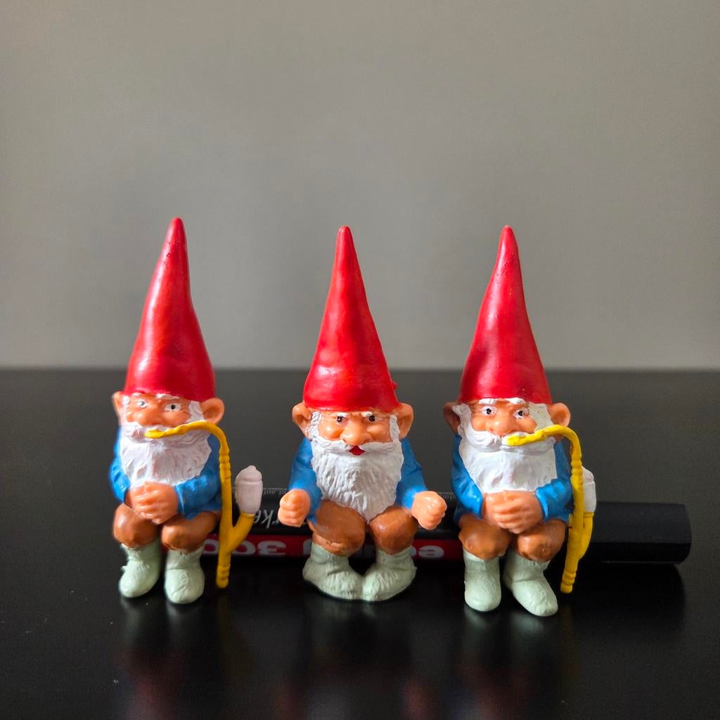 3 zittende David de kabouter poppetjes, Verzamelen, Verzenden
