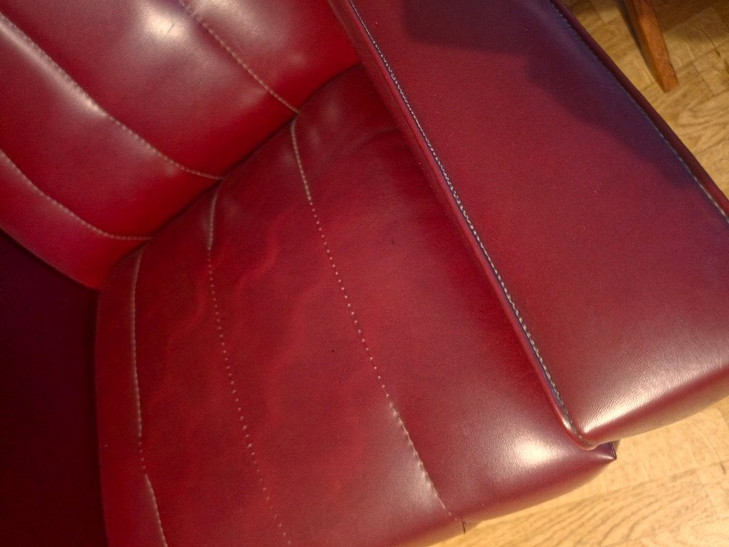 Superbe paire de fauteuils bordeaux vintage de 1960, Enlèvement, Utilisé, Cuir, Date de 1960