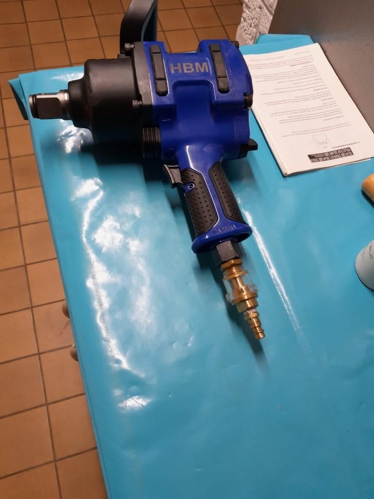 HBM 1'' Professionele Slagmoersleutel 1800 NM, Ophalen, Zo goed als nieuw