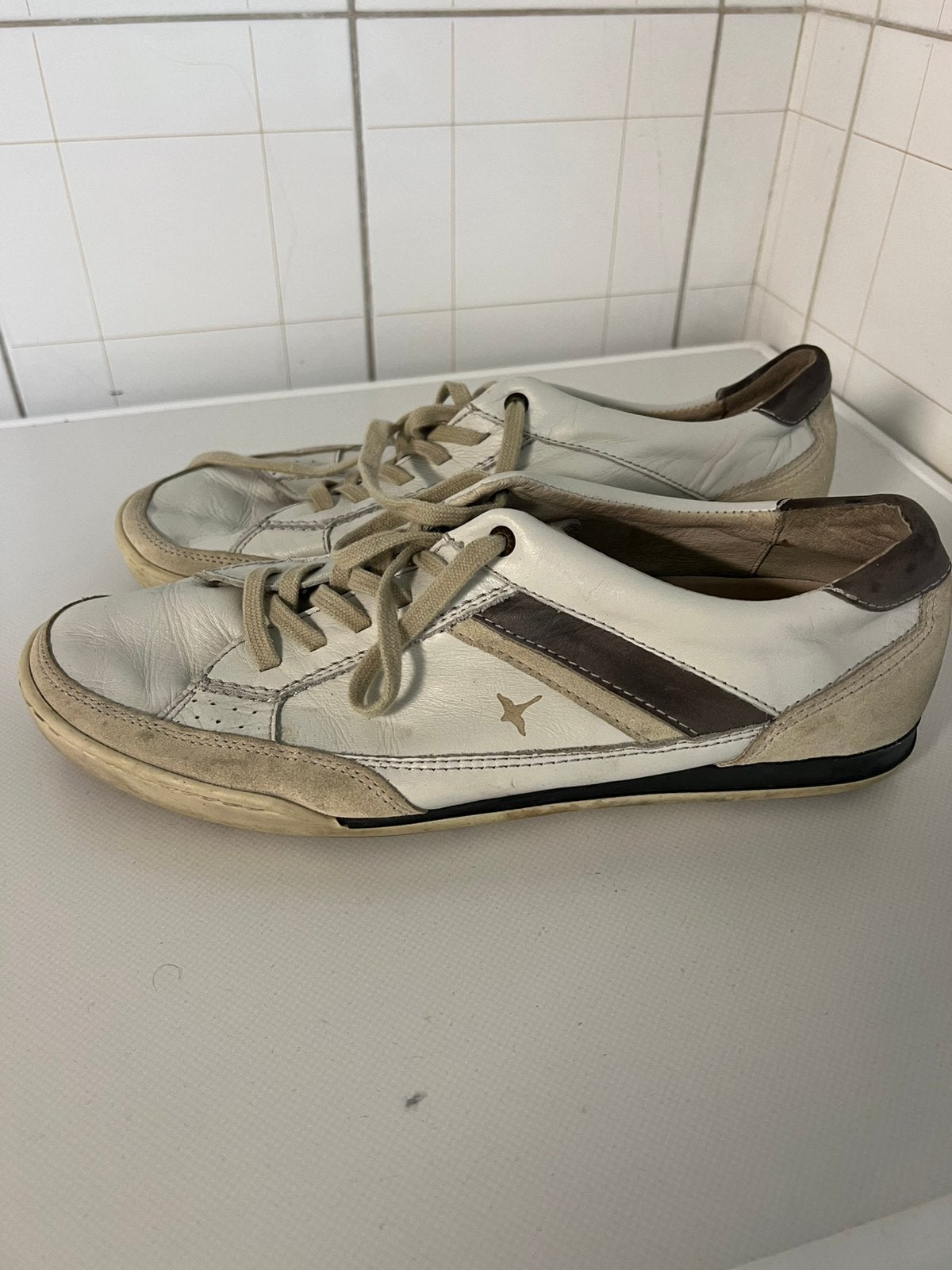 Lederen schoenen maat 46, Ophalen, Gedragen, Sneakers