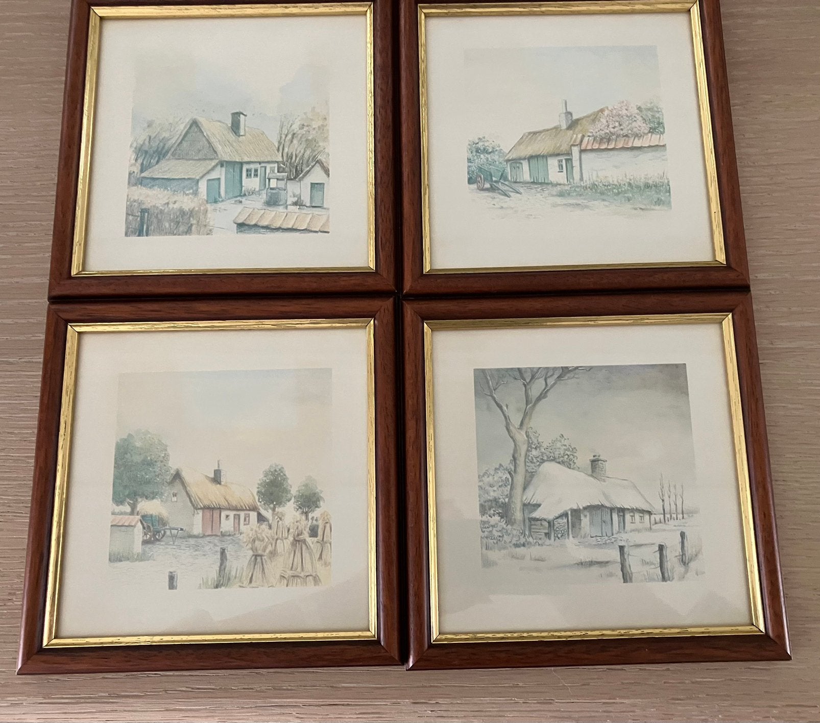 Schilderijtjes 4 seizoenen, Ophalen of Verzenden