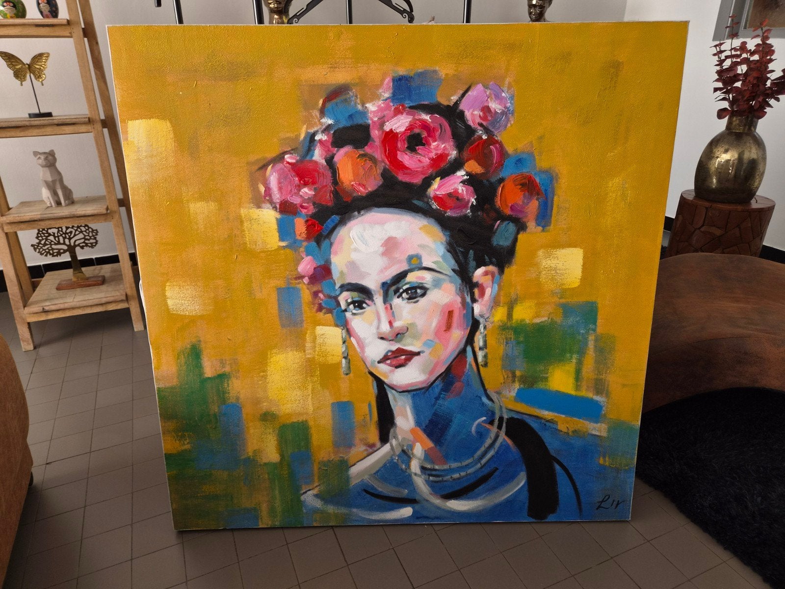 Toile de Frida Khalo, Antiquités & Art, Enlèvement, Technique mixte