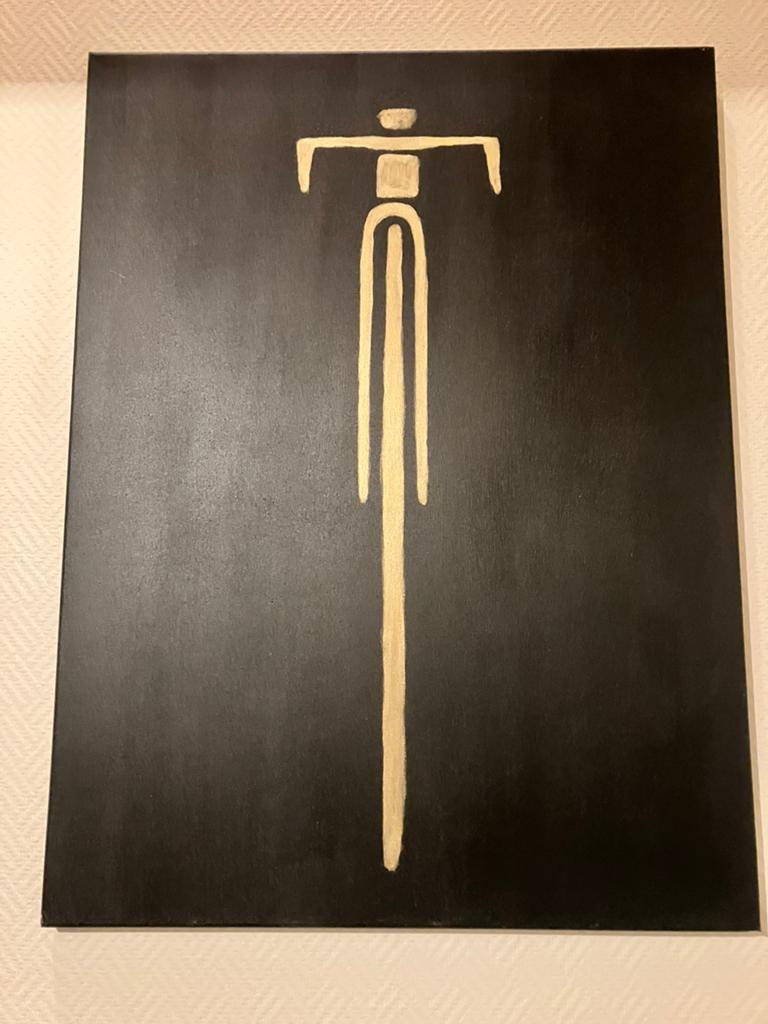 Peinture dorée sur vélo, Antiquités & Art, Enlèvement
