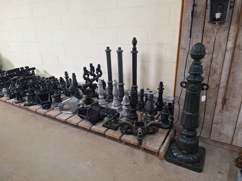 grote partij aluminium lantaarnpalen, muurarmen, paaleikels, Ophalen, Nieuw, Aluminium