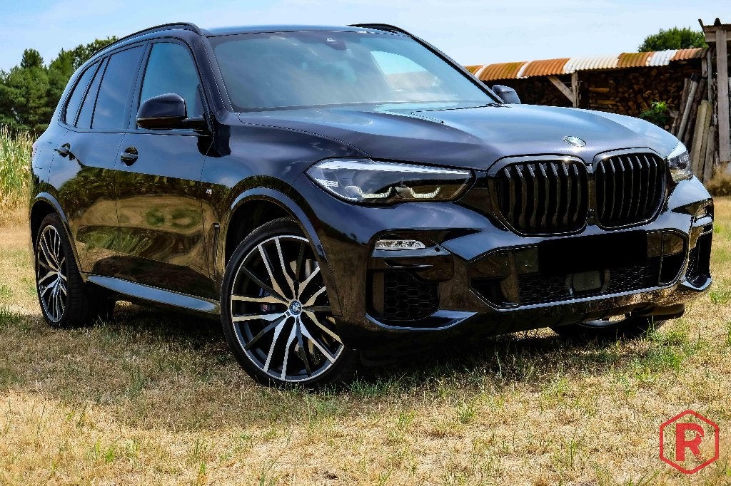 BMW X5 45e M Sport HarmanKardon Caméra, Autos, BMW, Cuir, Achat, Entretenue par le concessionnaire, Noir