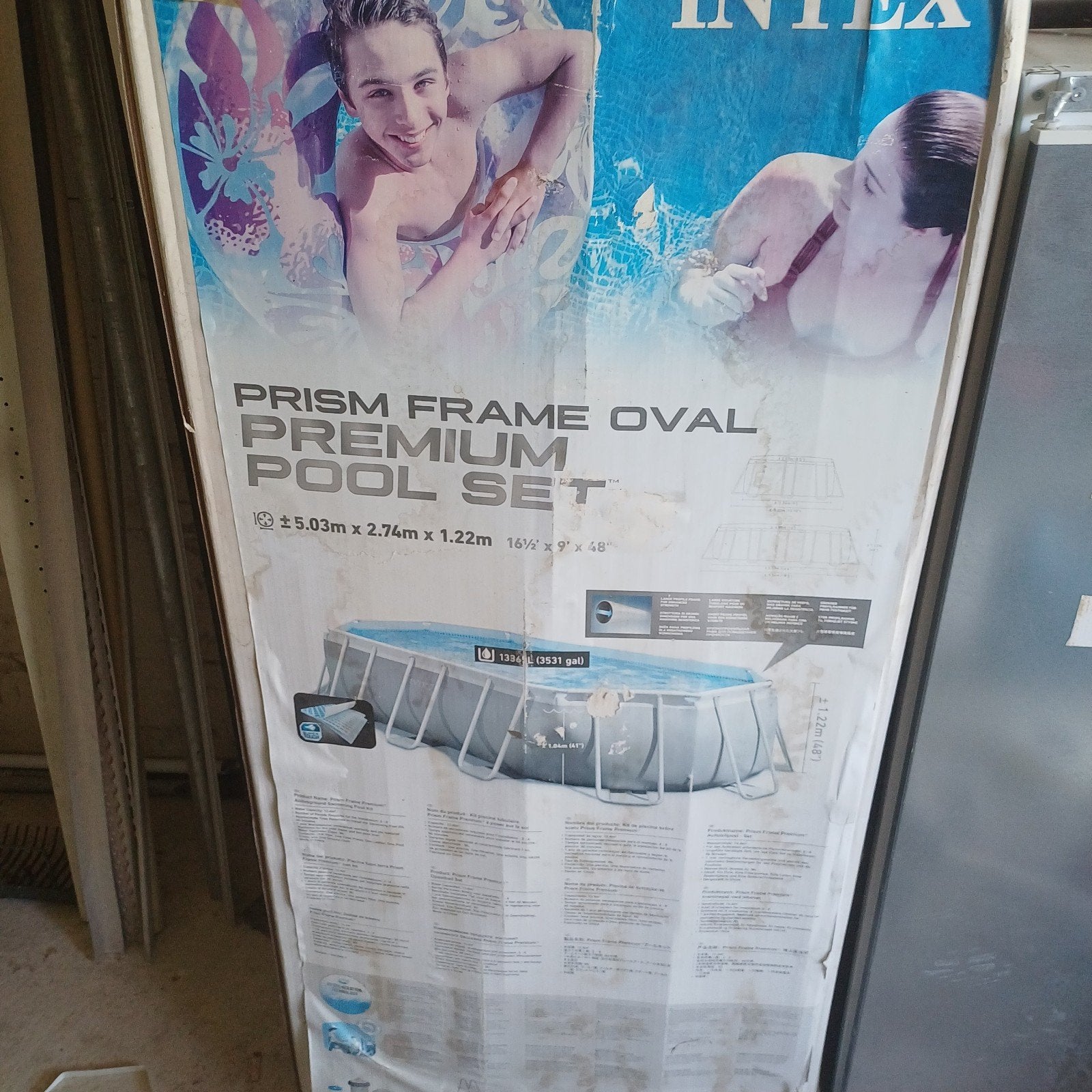 Intex zwembad 5m, Ophalen