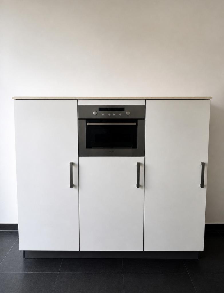 cuisine droite complète + électroménagers + DÉMONTÉE, Enlèvement ou Envoi, Blanc, Autres matériaux, Cuisine à mur double