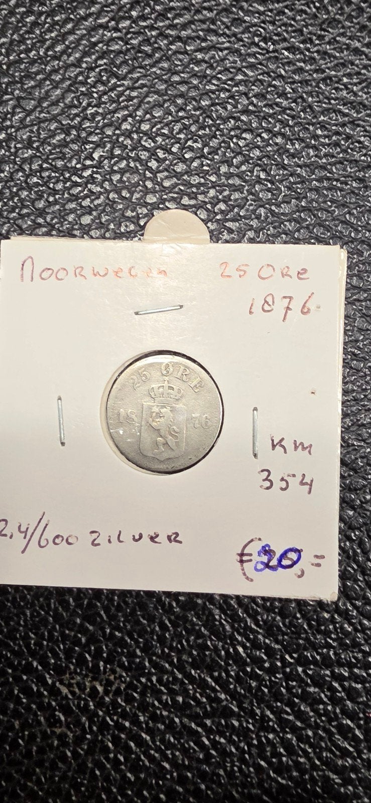 Noorwegen 25 ore 1876 zilver, Enlèvement ou Envoi, Argent