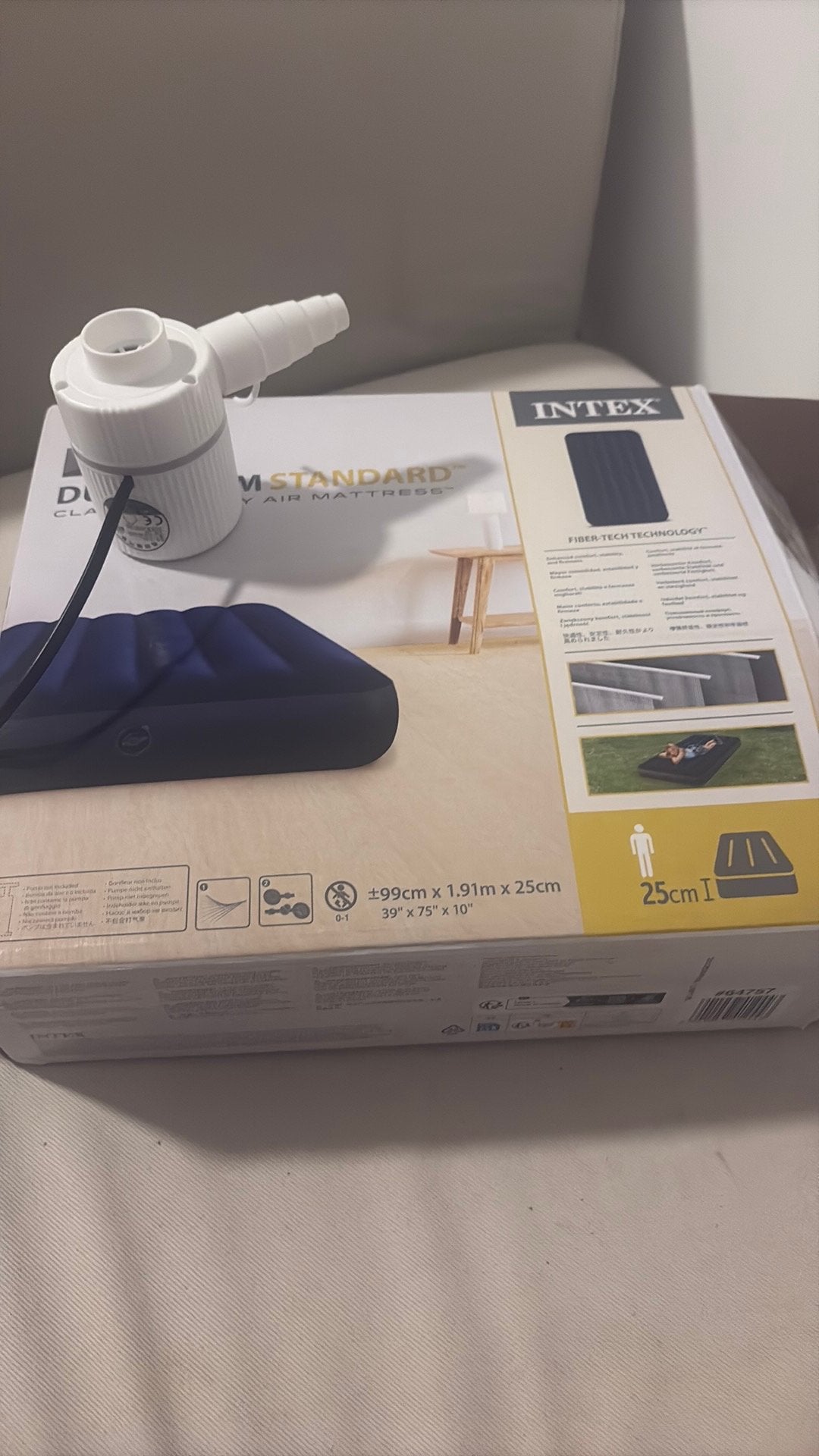 Air matelas, Enlèvement, Pompe intégrée, Utilisé, 1 personne
