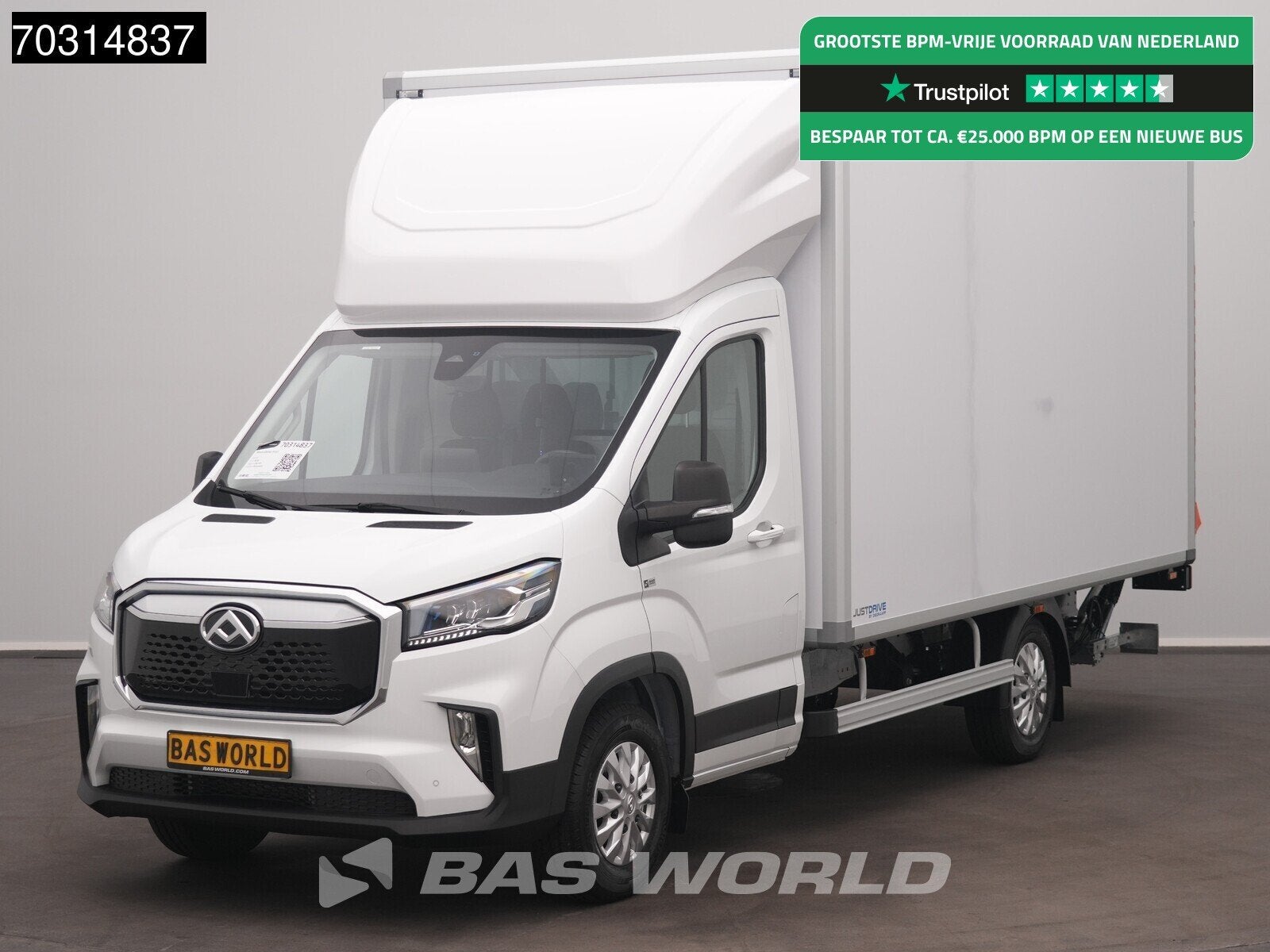 Maxus eDeliver 9 100% Elektrisch 65kWh Dhollandia Laadklep B, Automaat, Stof, 750 kg, Maxus