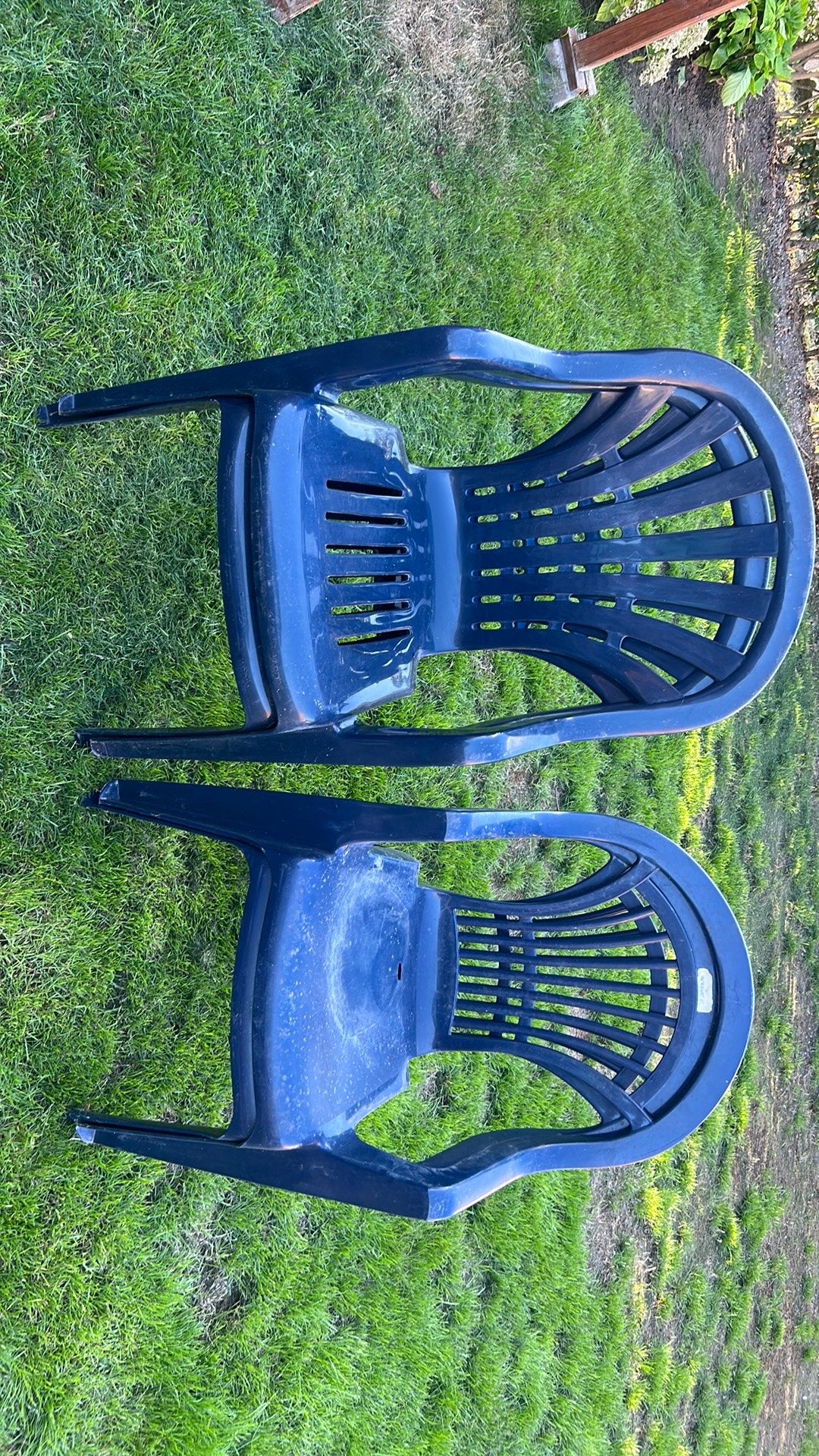 Plastieken tuinstoelen, Tuin en Terras, Ophalen, Gebruikt