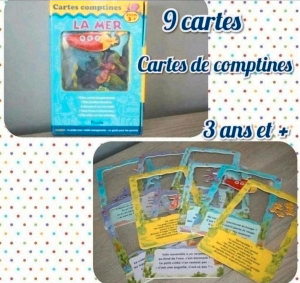 Cartes de comptines pour enfant à partir de 3 ans, Enlèvement ou Envoi, Utilisé, Livre à déplier, à toucher ou à découvrir, 3 à 4 ans