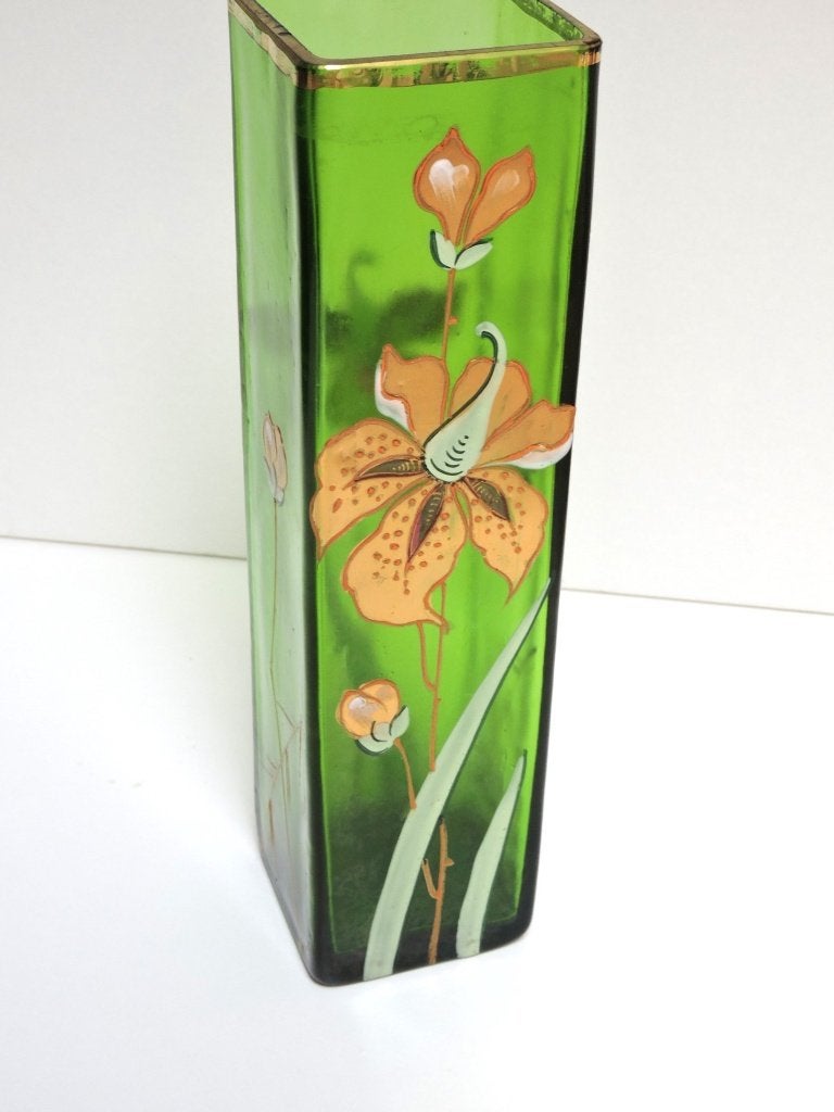 1905-1910  Vase LEGRAS décor orchidées ART NOUVEAU original, Enlèvement ou Envoi