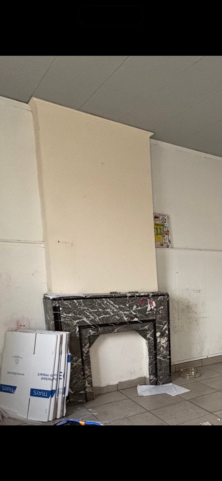 Prachtige antieke marmeren schouw te koop, Ophalen, Gebruikt