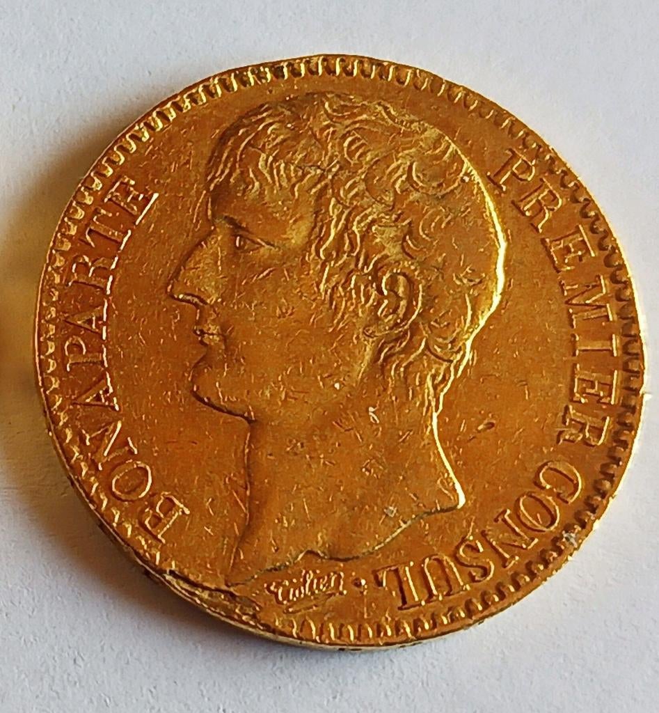 GOUD: 40 Francs Napoleon Bonaparte jaar XI A, Postzegels en Munten, Ophalen, Goud