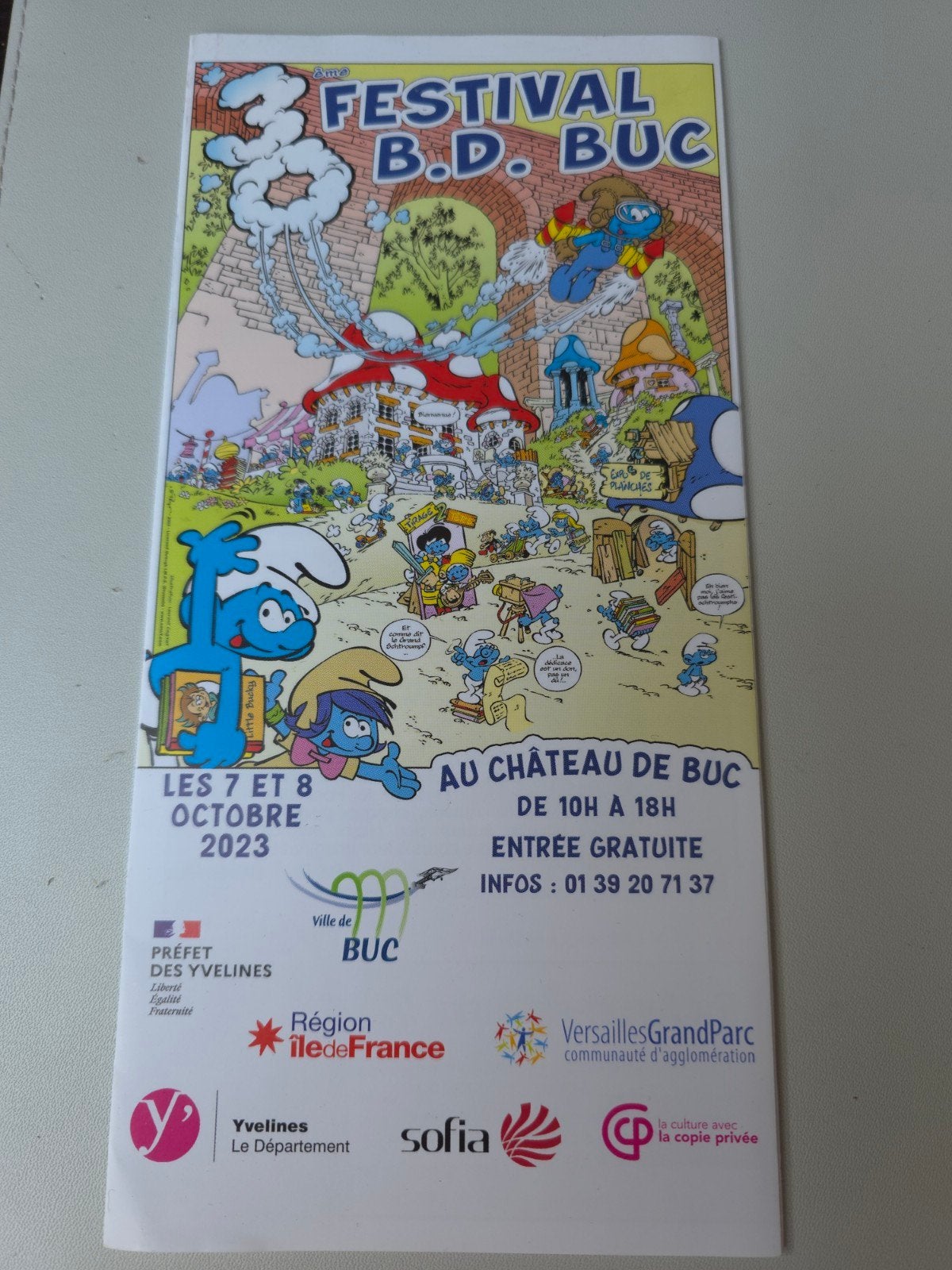 Feuillet publicité Schtroumpf festival bd buc, Collections, Schtroumpfs, Envoi, Neuf, Différents Schtroumpfs, Autres types