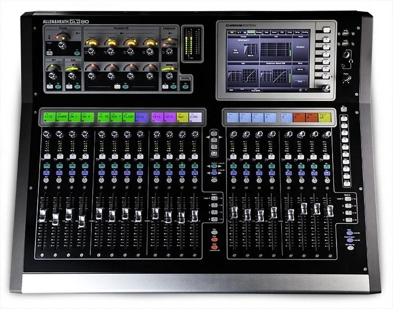 Allen&Heath GLD80 Chrome + Dante + AR2412 + AR84 + Cases, Audio, Tv en Foto, Professionele apparaten, Ophalen, Gebruikt, Audio