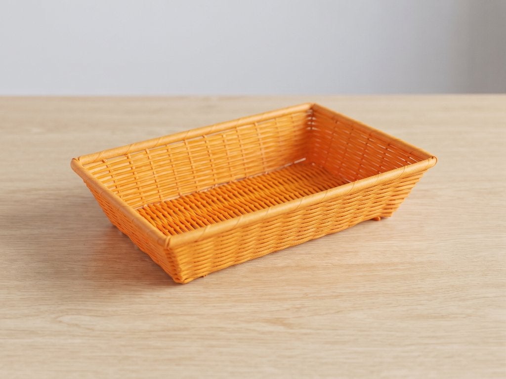 Oranje gevlochten opbergmand, Overige materialen, Gevlochten, Overige typen, Ophalen of Verzenden