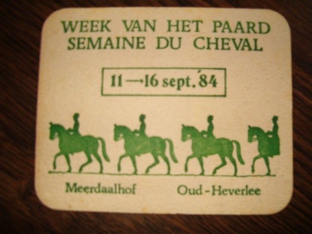 Bierviltje Stella Artois 8 : R/V : 11-09-84 Oud-Heverlee, Ophalen of Verzenden, Gebruikt, Viltje(s), Stella Artois