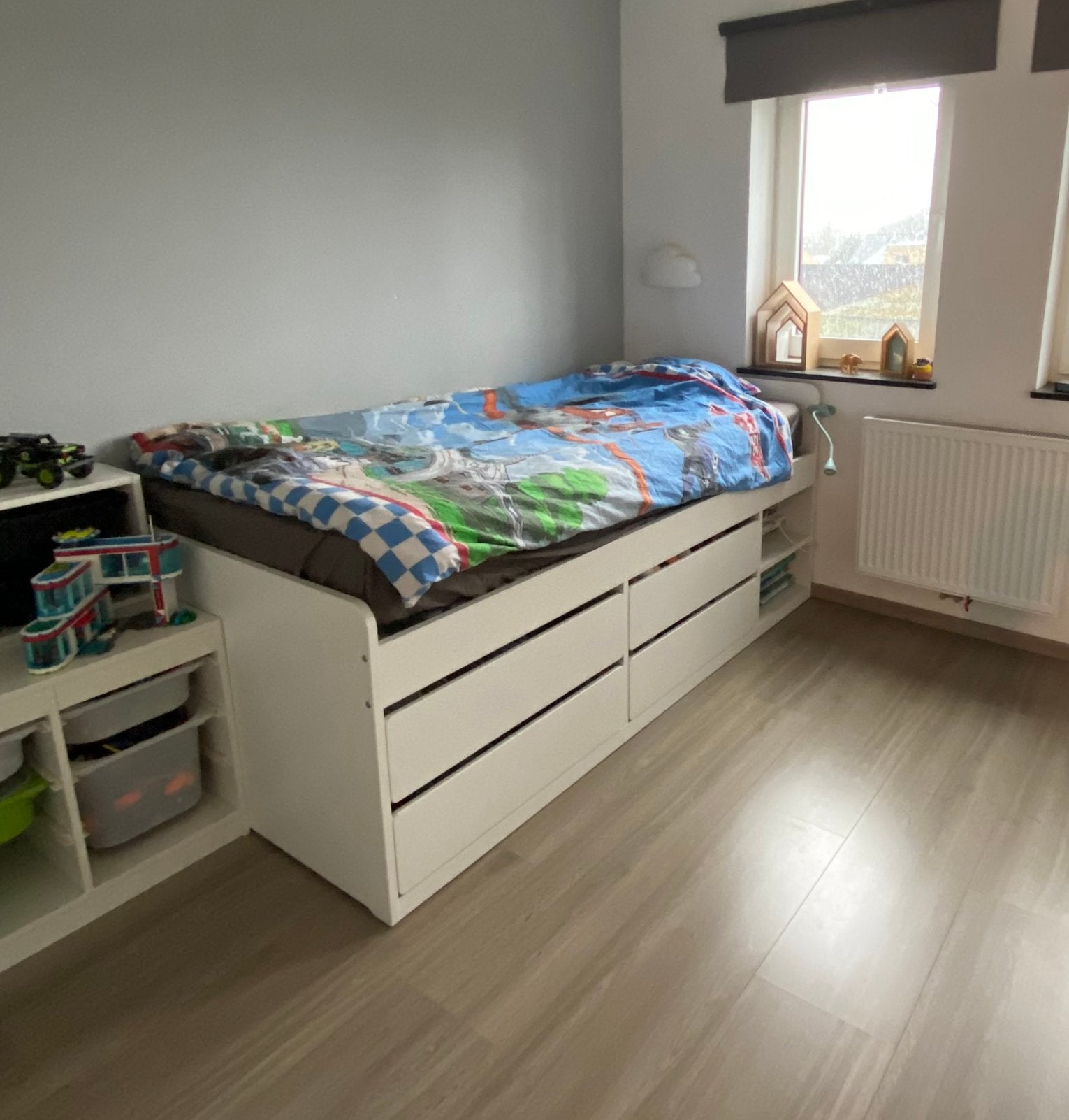 Ikea Slakt bed ZONDER matras en lattenbodem, Ophalen, 85 tot 100 cm, Zo goed als nieuw, Hoogslaper of Stapelbed