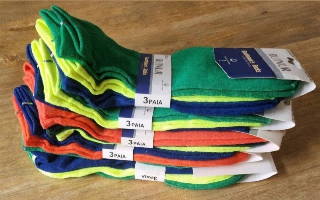 Nouveau lot de 5 chaussettes Ruinur avec 3 chaussettes par p, Neuf, Autres couleurs, Taille 43 à 46, Enlèvement ou Envoi