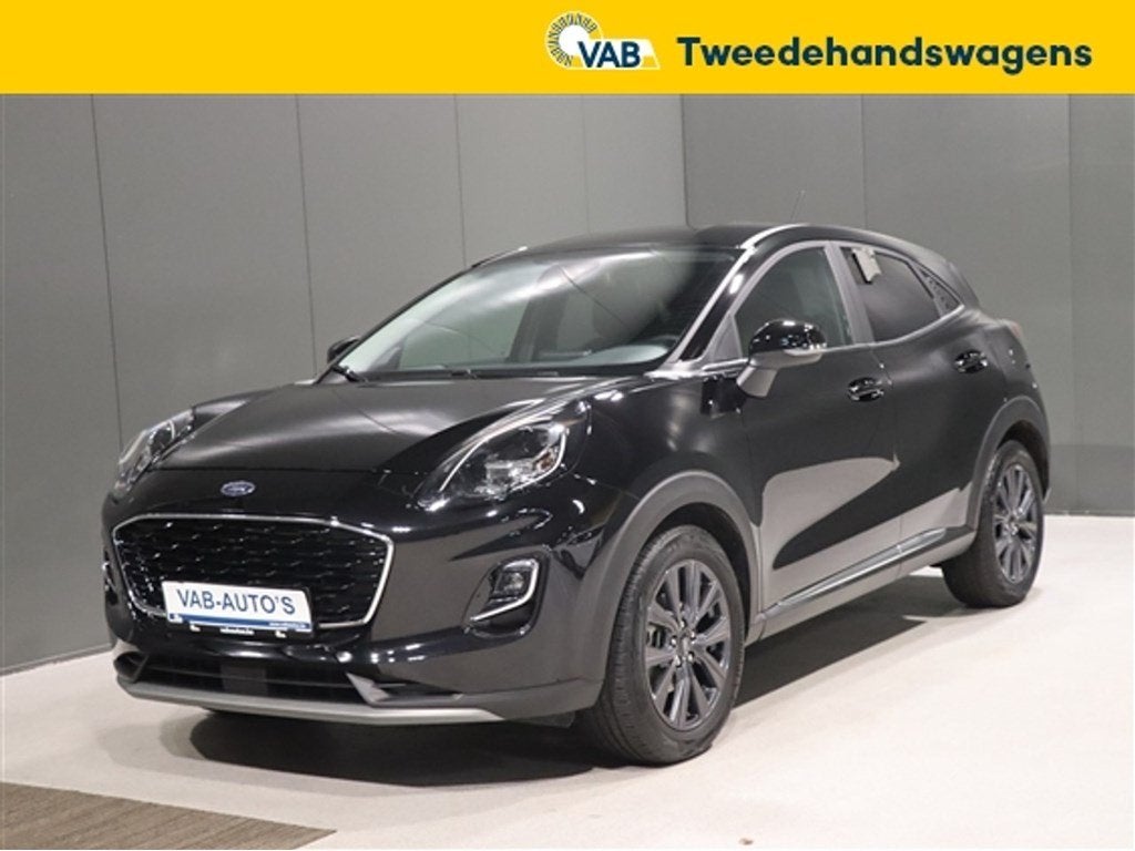 Ford Puma   1.0 TITANIUM MILD HYBRID AUTOMAAT, Automaat, Puma, Zwart, Bedrijf