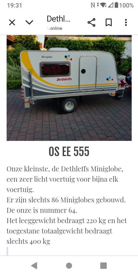 mini caravan, Enlèvement