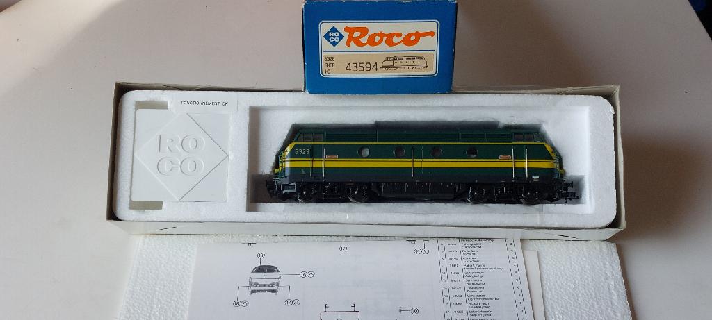 SNCB/NMBS ROCO LOCO DIESEL SERIE 6329 *HO*DC N 43594, Analogique, Roco, Locomotive, Envoi